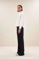 by bar Damen Bluse Flo poplin white
