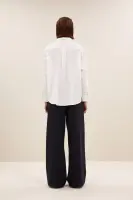 by bar Damen Bluse Flo poplin white