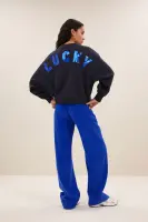 by bar Damen Sweater Bibi Lucky curve midnight/blue