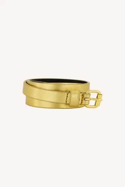 by bar Damen Gürtel Julie gloss metallic gold