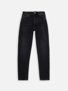 Nudie Jeans Damen Breezy Britt Black Crosshatch