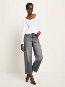 Lanius Damen Jeans relaxed GOTS dark grey denim