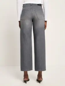 Lanius Damen Jeans relaxed GOTS dark grey denim