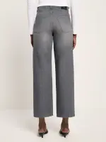 Lanius Damen Jeans relaxed GOTS dark grey denim