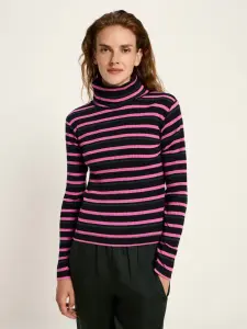 Lanius Damen Longsleeve Rollkragenshirt in Rippoptik GOTS...