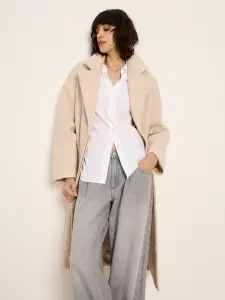 Lanius Damen Hemdbluse Oversize GOTS white