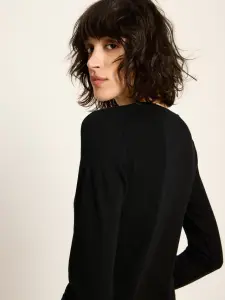 Lanius Damen Longsleeve Langarmshirt GOTS black