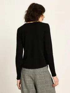 Lanius Damen Longsleeve Langarmshirt GOTS black