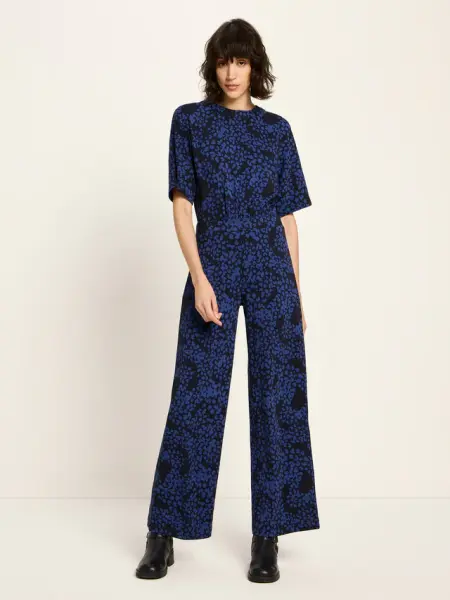Lanius Damen Jumpsuit 14421 print painted animal midnight