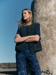 Lanius Damen Jumpsuit 14421 print painted animal midnight