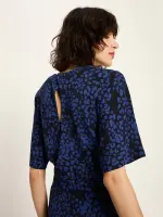 Lanius Damen Jumpsuit 14421 print painted animal midnight