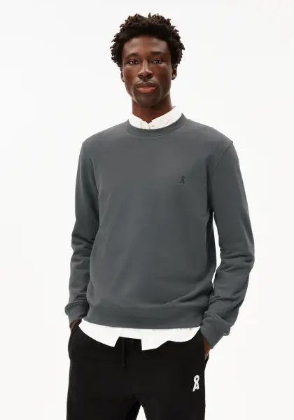 Armedangels Herren Pullover BAARO Fleece space steel