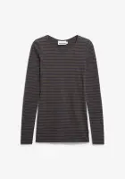 Armedangels Damen Longsleeve Einiaara stripes walnut cream-dark steel
