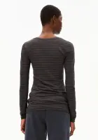 Armedangels Damen Longsleeve Einiaara stripes walnut cream-dark steel