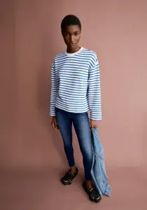 Armedangels Damen Pullover Frankaa Maarlen Stripe Sweatshirt undyed-dark morning