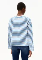 Armedangels Damen Pullover Frankaa Maarlen Stripe Sweatshirt undyed-dark morning