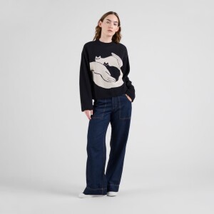 Dedicated Damen Pullover Limhamn Kittens black