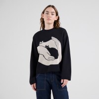 Dedicated Damen Pullover Limhamn Kittens black