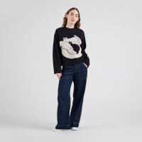 Dedicated Damen Pullover Limhamn Kittens black