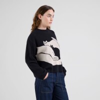 Dedicated Damen Pullover Limhamn Kittens black