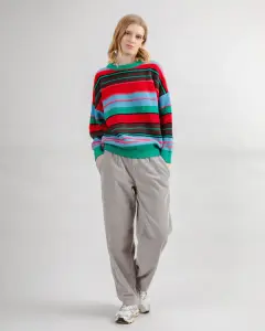 Brava Damen Hose Corduroy Pleated grey