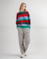 Brava Damen Hose Corduroy Pleated grey