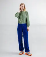 Brava Damen Hose Corduroy Pleated klein blue