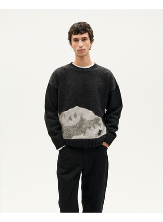 Thinking Mu Herren Pullover Bolita Knitted antracita