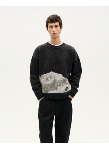 Thinking Mu Herren Pullover Bolita Knitted antracita