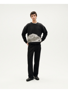 Thinking Mu Herren Pullover Bolita Knitted antracita
