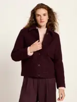 Lanius Damen Walk Jacke GOTS bordeaux