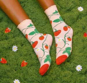 Coucou Suzette Unisex Socken Erdbeerpflanze
