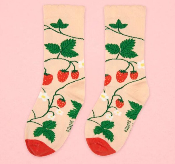 Coucou Suzette Unisex Socken Erdbeerpflanze 35-40