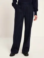 Lanius Damen Hose Streifen Marlenehose GRS Midnight