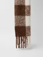 Lanius Damen Schal Karo Schal brown/off-white