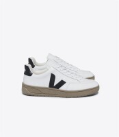Veja Herren Schuhe V-12 Leather Black White Dune