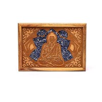 Phoenix Import Schmuck- / Tarotkästchen Holz Buddha Sodalith