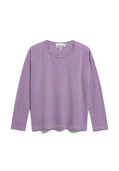 Armedangels Damen Longsleeve Xianaa Stripes oatmilk-orchid