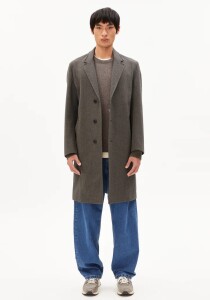 Armedangels Herren Mantel Paablo mid grey melange