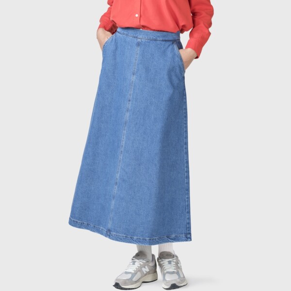 Klitmoller Collective Damen Rock Amber denim light blue stonewash