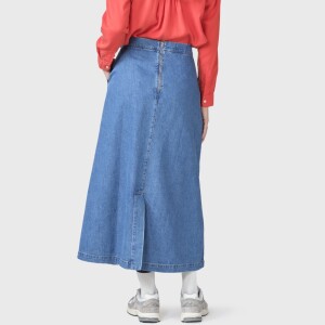 Klitmoller Collective Damen Rock Amber denim light blue...