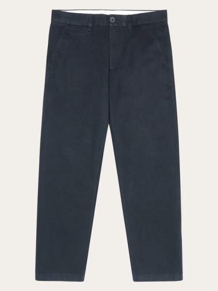 KnowledgeCotton Herren Hose FLINT organic cotton twill chino 1070091 Total Eclipse