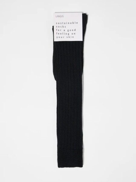 Lanius Damen Kniestrümpfe GOTS black