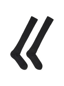 Lanius Damen Kniestrümpfe GOTS black