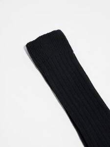 Lanius Damen Kniestrümpfe GOTS black