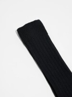 Lanius Damen Kniestrümpfe GOTS black