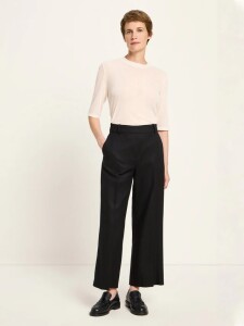 Lanius Damen Hose verkürzte Hose GOTS black