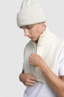WOOLISH Unisex Zip-Schal Ami Merino white