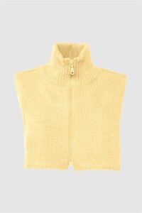 WOOLISH Unisex Zip-Schal Ami Merino light yellow