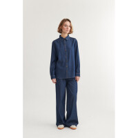 Basic Apparel Damen Bluse Bine LS mid blue